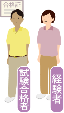 試験合格者と経験者